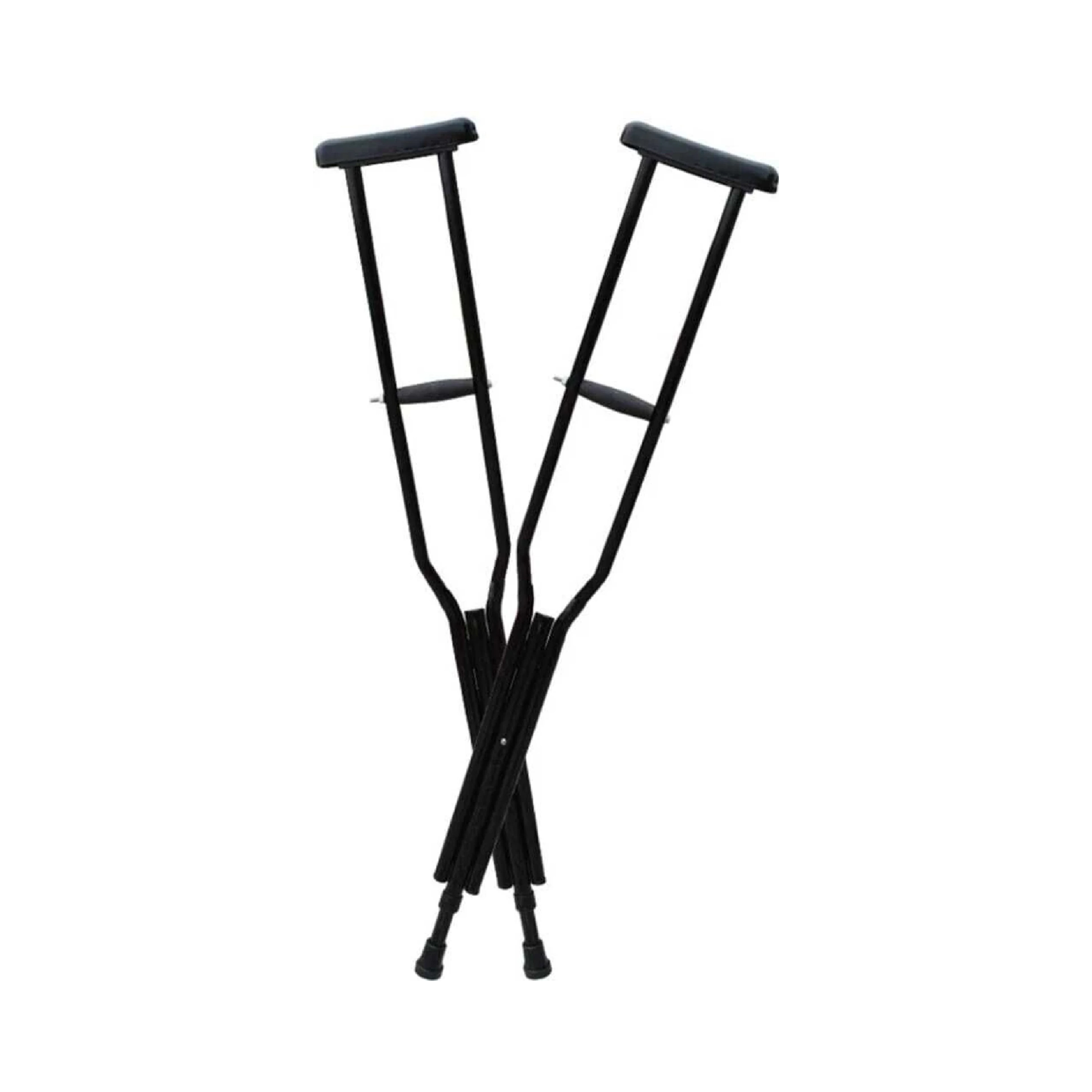 Storewellcare Mobility Silver Height Adjustable Ultralight Crutch Walking Stick (1 Pair)