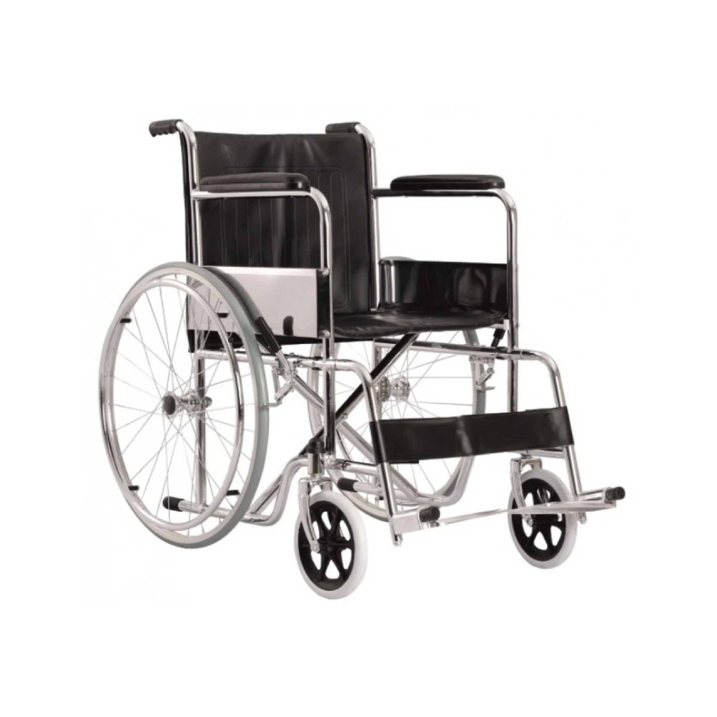 Foldable Self Drive Wheelchair – Chromed Steel Wheelchair (1 Pc)