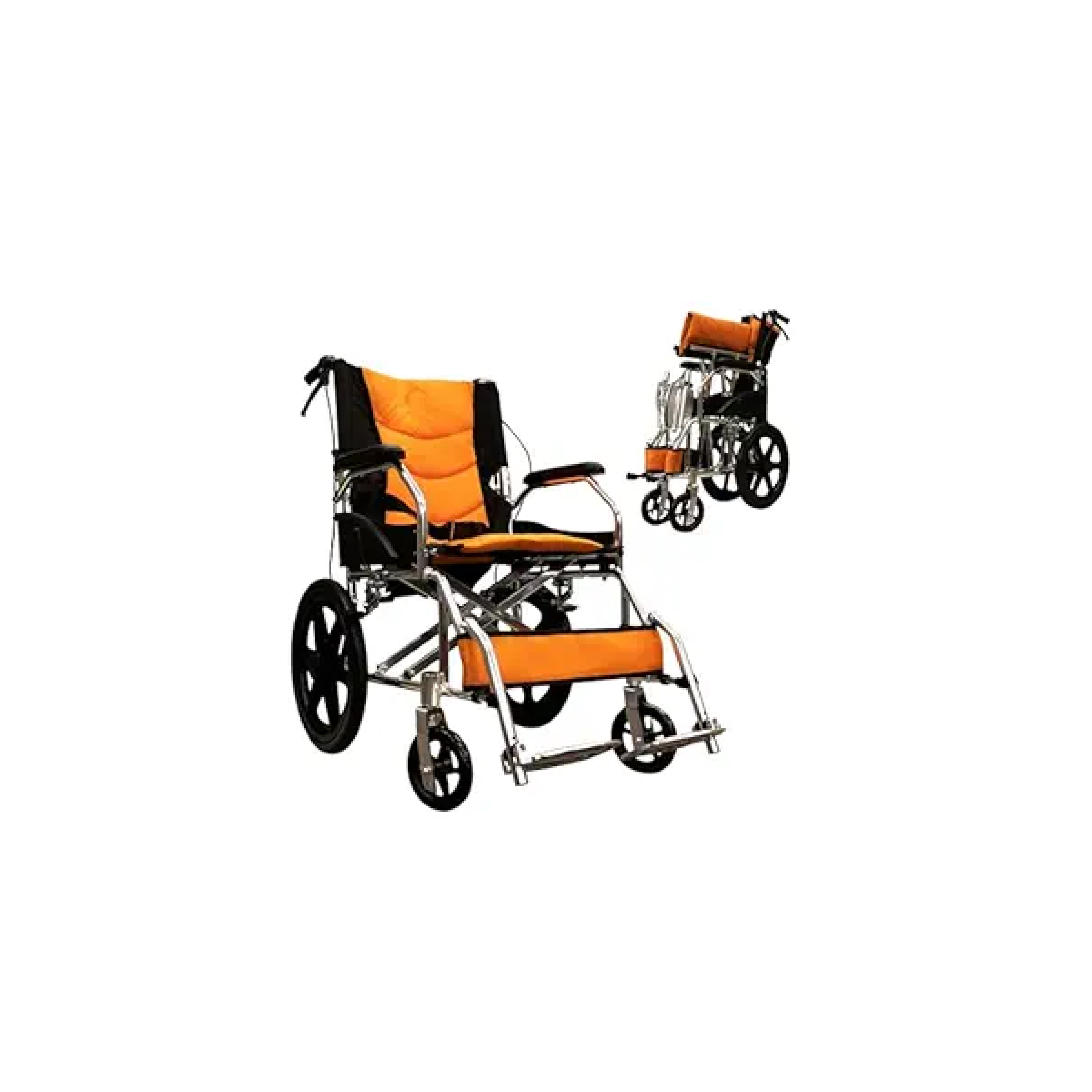 Rehamo Allite Eco Lightweight Folding Wheelchair With Hand Brakes & Folding Backrest (1 Pc)