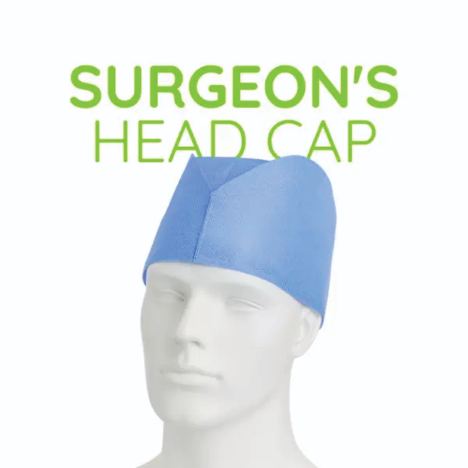 Green Guava Surgeon Head Cap – Blue (4 Boxes, 400 Pcs)