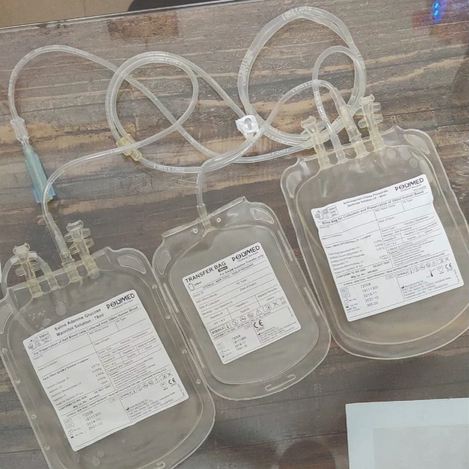 Polymed Blood Transfer Bag with Filter – 350 ml (1 Pc)