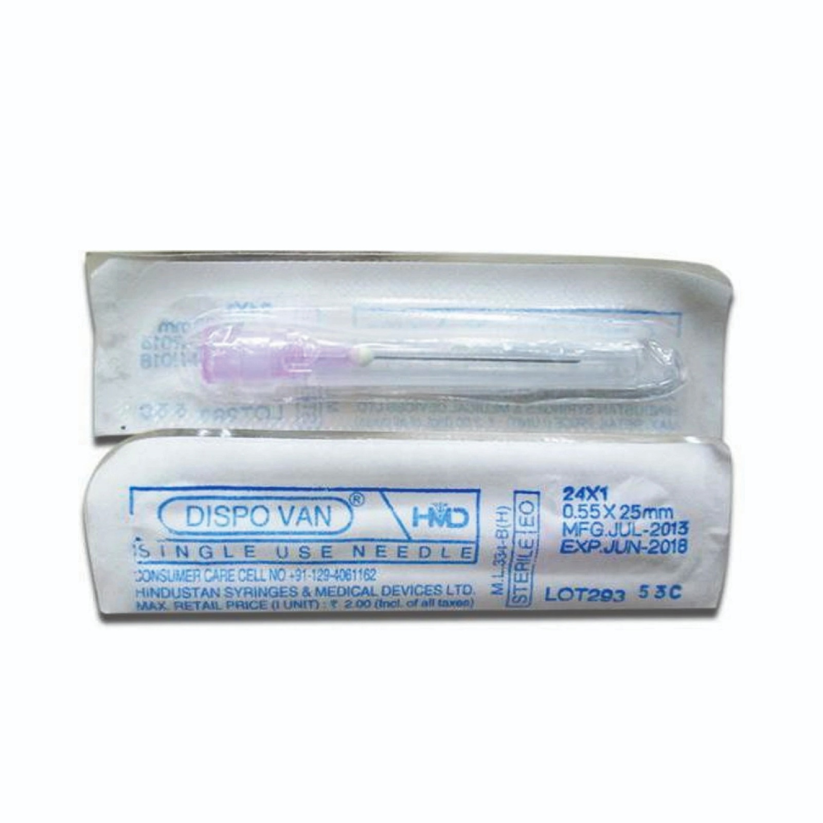 Dispovan Hypodermic Needle – 24G x 1 Inch (1 Pack, 60 Needles)