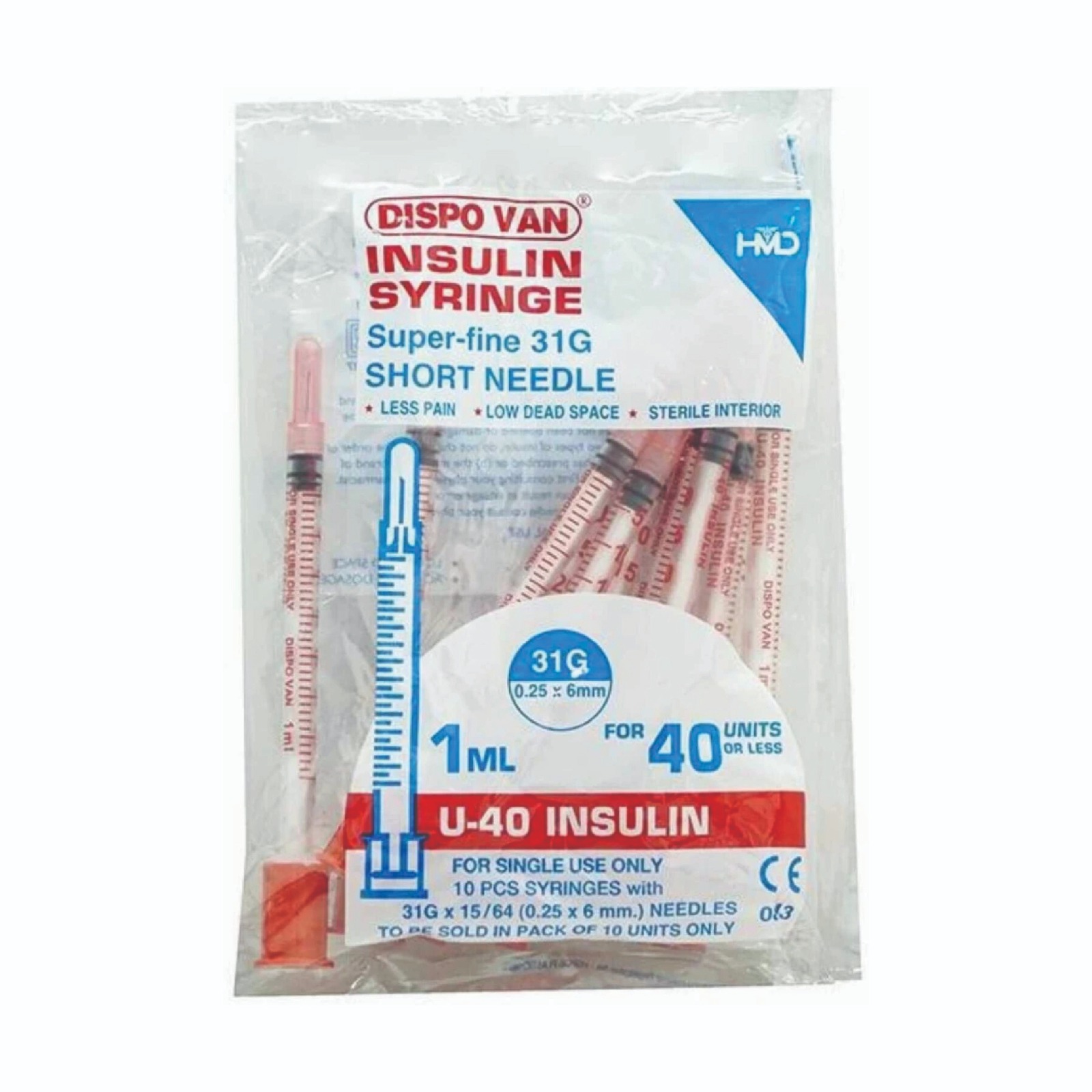 Dispo Van Syringe with Super Fine 31G Needle – 1ml (100 Needles)