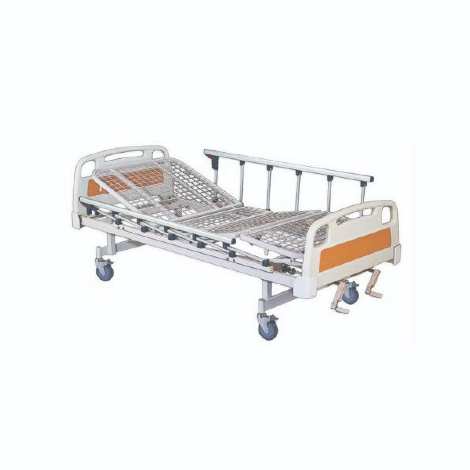Premium Semi Fowler Cot with Mattress, Food Tray & Air Bed Combo (Including IV Stand, Side Rail & ABS Board) – 1 Pc