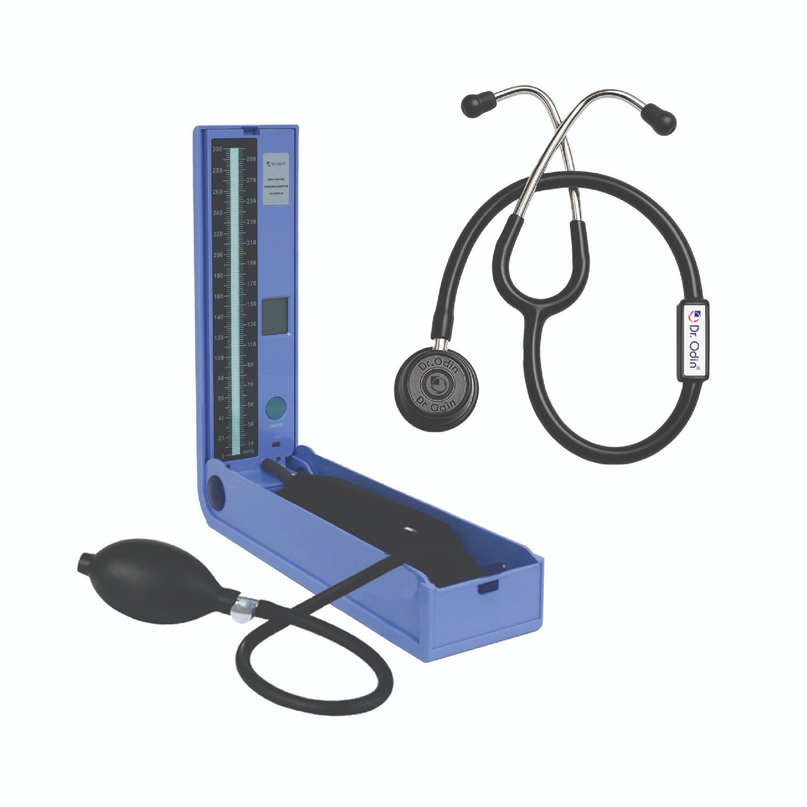 LED Sphygmomanometer with Stethoscope (1 Pc)