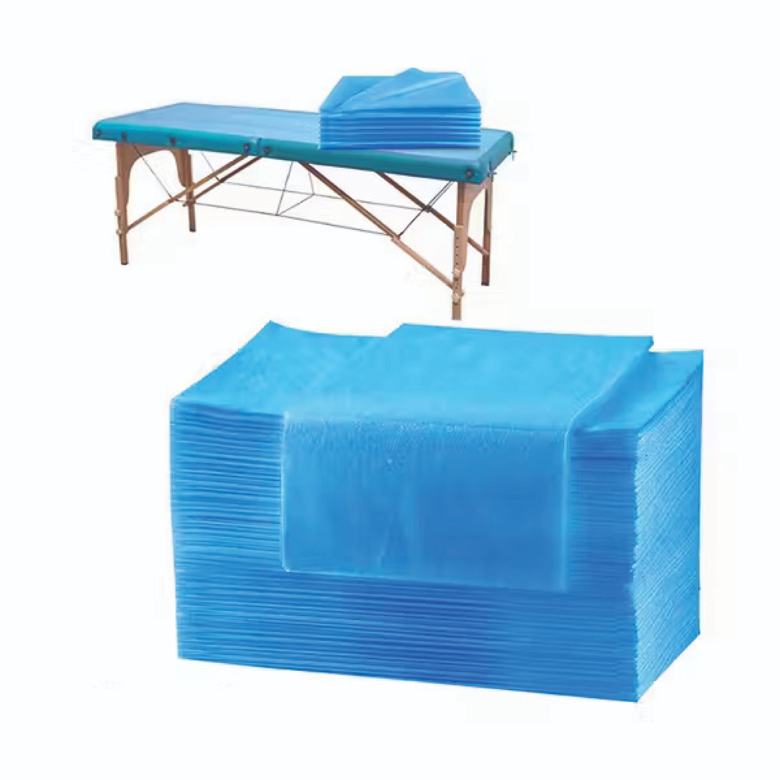 Disposable Hospital Bedsheets 25 GSM (30 x 72 Inch) – Blue (3 Boxes, 75 Pcs)