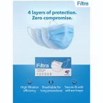 4 Ply Ear Loop Mask – Blue (50 Pcs)