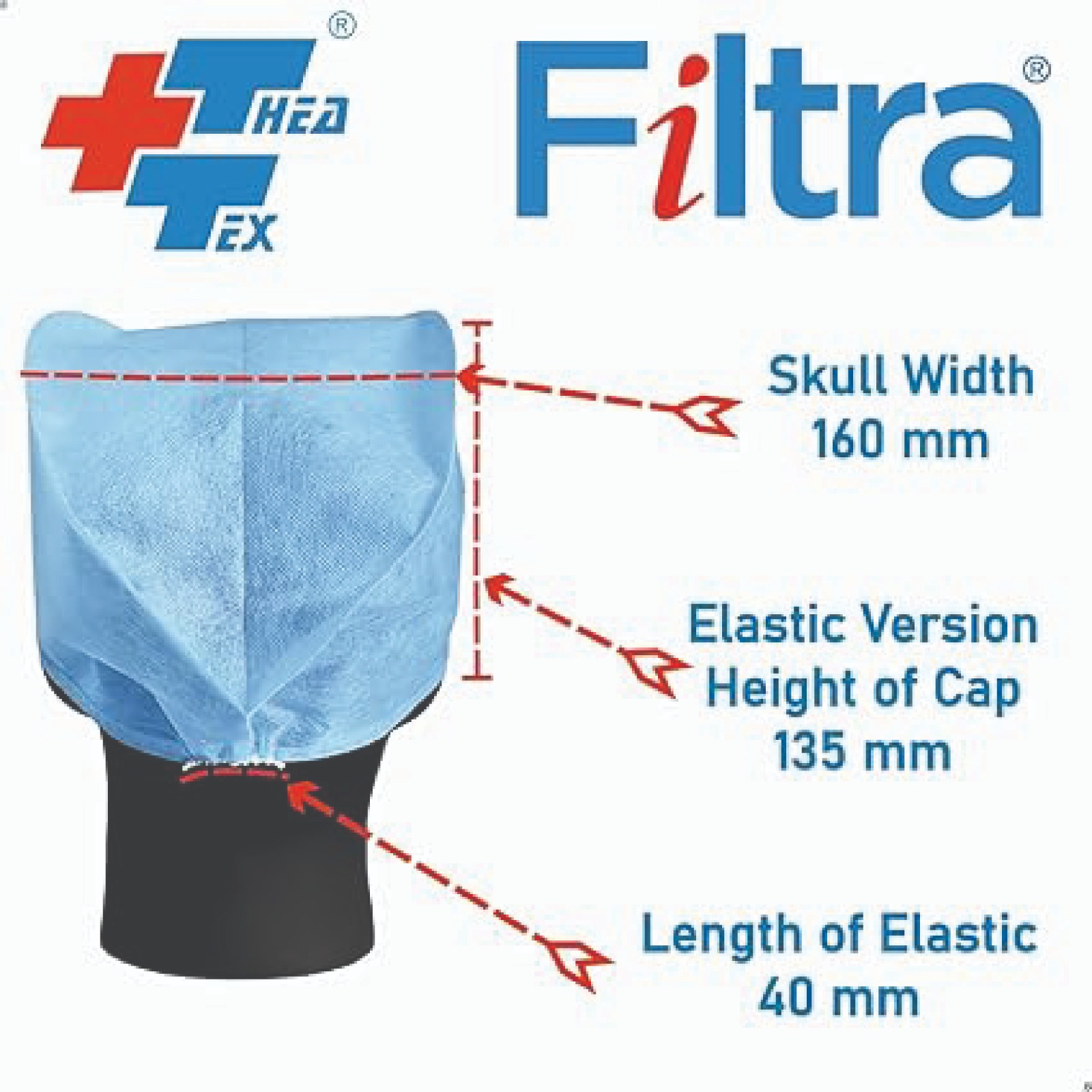 Disposable Surgical Head Cap – Blue (4 Boxes, 400 Pcs)
