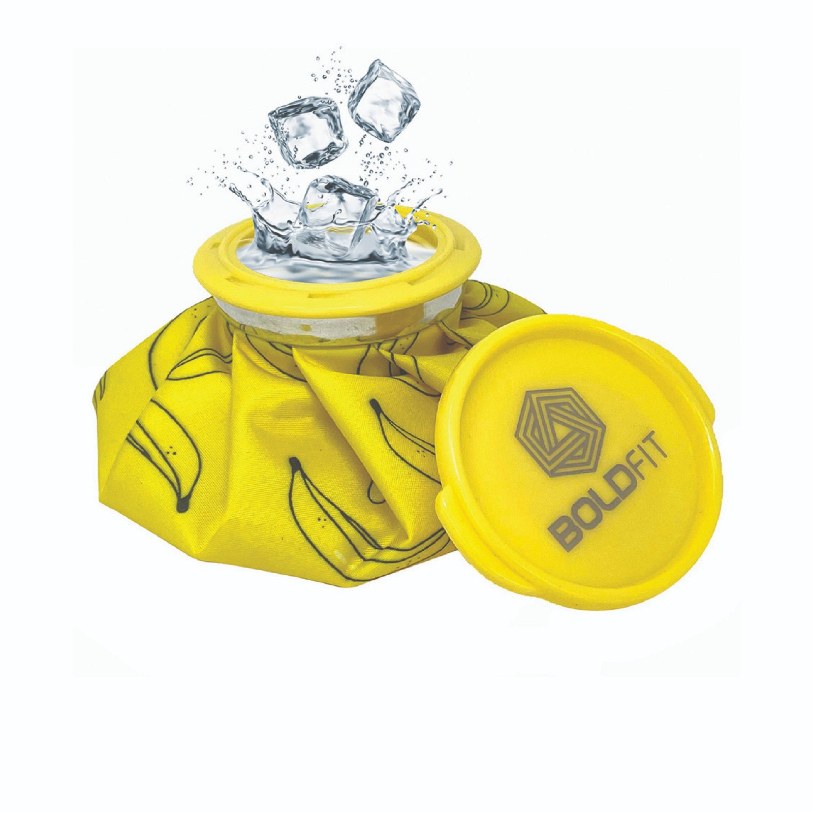 Boldfit Unisex Yellow Printed Ice Bag (1 Pc)